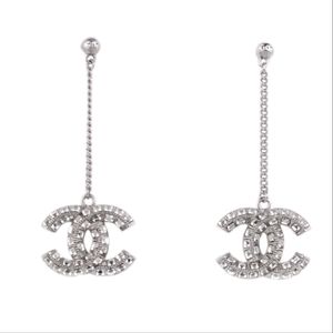 Chanel Crystal Baguette Drop earrings